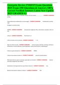 Georgette Review PMHNP Exam Questions 2025 Exam 250&plus;Questions & Answers 100&percnt; Correct Verified Answers Latest New Update 2025 GRADED A&plus;