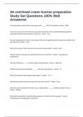 3A overhead crane license preparation Study Set Questions 100&percnt; Well Answered&period;