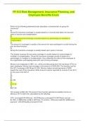 FP 512 Risk Management&comma; Insurance Planning&comma; and Employee Benefits Exam &vert; Answered with complete solutions
