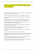 Client centered care EXAM 2 Questions And Answers&period;