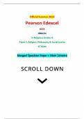 Actual 2024 AQA GCSE RELIGIOUS STUDIES A 8062/15 Paper 1: Islam Question Paper + Mark Scheme