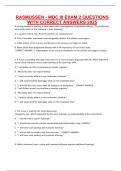 RASMUSSEN - MDC III EXAM 2 QUESTIONS WITH CORRECT ANSWERS 2025