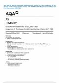 2024 AQA AS HISTORY Revolution and dictatorship&colon; Russia&comma; 1917&ndash;1953 Component 2N The Russian Revolution and the Rise of Stalin&comma; 1917&ndash;1929 MAY 2024 Merged Question Paper and Final Mark scheme &lbrace;VERIFIED&rcub;