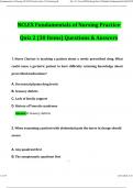 Fundamentals of Nursing NCLEX Practice Quiz 2 &lpar;30 Items&rpar; 2025 Questions and Answers &lpar;2025 &sol; 2026&rpar; &lpar;Verified Answers&rpar;