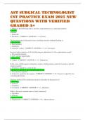 AST SURGICAL TECHNOLOGIST CST PRACTICE EXAM 2025 NEW QUESTIONS WITH VERIFIED GRADED A&plus; 
