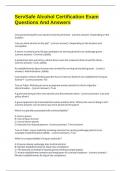 ServSafe Alcohol Certification Exam Questions And Answers&period;