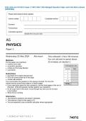PACKAGE DEAL&colon;&colon;&colon;  AQA AS PHYSICS  2024 Question Paper and Mark scheme