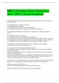 NMLS Practice Exam Questions with 100&percnt; Correct Answers 