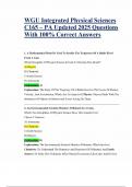 WGU Integrated Physical Sciences C165 &ndash; PA Updated 2025 Questions With 100&percnt; Correct Answers 