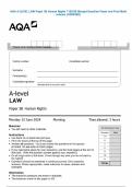 AQA A-LEVEL LAW Paper 3B Human Rights 7162&sol;3B Merged Question Paper and Final Mark scheme &lbrace;VERIFIED&rcub;