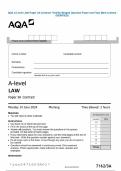 AQA A-Level LAW Paper 3A Contract 7162&sol;3A Merged Question Paper and Final Mark scheme &lbrace;VERIFIED&rcub;