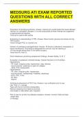 MEDSURG ATI EXAM REPORTED QUESTIONS WITH ALL CORRECT ANSWERS 