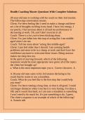 Health Coaching Master Questions With Complete Solutions