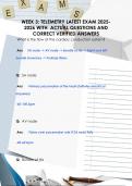 WEEK 3&colon; TELEMETRY LATEST EXAM 2025- 2026 WITH ACTUAL QUESTIONS AND  CORRECT VERIFIED ANSWERS