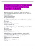 MEDSURG ATI PROCTORED EXAM REVIEW QUESTIONS WITH ALL CORRECT ANSWERS 