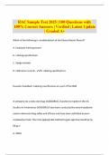 RAC Sample Test 2025 &vert; 100 Questions with 100&percnt; Correct Answers &vert; Verified &vert; Latest Update &vert; Graded A&plus;