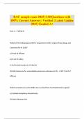 RAC sample exam 2025 &vert; 130 Questions with 100&percnt; Correct Answers &vert; Verified &vert; Latest Update 2025&vert; Graded A&plus;