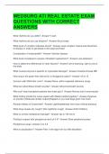 MEDSURG ATI REAL ESTATE EXAM QUESTIONS WITH CORRECT ANSWERS 