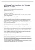 All Notary Test Questions And Already Passed Answers&period;
