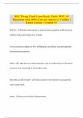 RAC Drugs Final Exam Study Guide 2025 &vert; 45 Questions with 100&percnt; Correct Answers &vert; Verified &vert; Latest Update &vert; Graded A&plus;