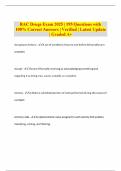 RAC Drugs Exam 2025 &vert; 195 Questions with 100&percnt; Correct Answers &vert; Verified &vert; Latest Update &vert; Graded A&plus;