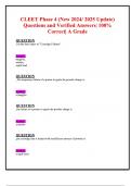 CLEET Phase 4 &lpar;Latest 2024&sol; 2025 Update&rpar; Questions and Verified Answers&vert; 100&percnt; Correct&vert; Grade A
