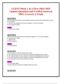CLEET Phase 1 and 2 &lpar;New Update&rpar; Questions and Verified Answers 100&percnt; Correct Actual Exam