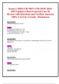 PRN1178 &sol; PRN 1178 Exam 2 &lpar;Latest 2024 &sol; 2025 Update&rpar; Client-Centered Care II Review &vert; Questions and Verified Answers &vert; 100&percnt; Correct &vert; A Grade - Rasmussen&period;