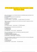  CTR EXAM Questions And Answers Latest Top Score 2025&period;