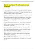 MASS Applicator Test Questions And Answers