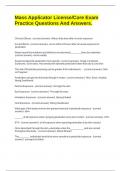 Mass Applicator License Core Exam Practice Questions And Answers&period;