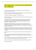 MA Applicator License &lpar;Core&rpar; Questions And Answers&period;