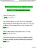 NY Independent General Adjuster Exam - Series 17-70 Actual 2025 Questions and Answers &lpar;2025 &sol; 2026&rpar; &lpar;Verified Answers&rpar;