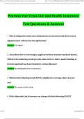 Pearson VUE Texas Life and Health Insurance Test Actual 2025 Questions and Answers &lpar;2025 &sol; 2026&rpar; &lpar;Verified Answers&rpar;