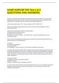 AANP AGPCNP PSI Test 1 & 2 QUESTIONS AND ANSWERS&period;