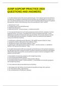 AANP AGPCNP PRACTICE 2024 QUESTIONS AND ANSWERS&period;