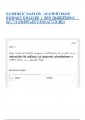 ADMINISTRATION JOURNEYMAN COURSE QUIZIES &vert; 269 QUESTIONS &vert; WITH COMPLETE SOLUTIONS&excl;&excl;