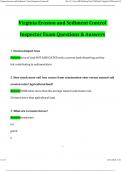 Virginia Erosion and Sediment Control Inspector Exam Latest 2025 Questions with Correct Answers &lpar;2025 &sol; 2026&rpar; &lpar;Verified Answers&rpar;