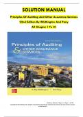 Solution Manual for Principles of Auditing and Other Assurance Services 22nd Edition by Ray Whittington&comma; Kurt Pany 2024 &vert;&vert; All Chapters &lpar; 1 - 21 &rpar; A&plus;