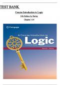 Test Bank for A Concise Introduction to Logic&comma; 14th Edition by Patrick J&period; Hurley All 14 chapters covered 