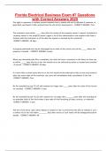 Florida Electrical Business Exam &num;7 Questions with Correct Answers 2025