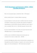 FCCS Questions and Answers &lpar;2024 &sol; 2025&rpar; &lpar;Verified Answers&rpar;