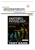 Test Bank for Anatomy & Physiology 10th Edition by Patton &vert; 100&percnt; Verified Questions & Answers &vert; All Chapters &vert; Instant Download
