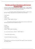 Florida Law Exam Questions with Correct Answers 2025