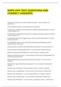 ROPE OPS TEST QUESTIONS AND CORRECT ANSWERS&period;