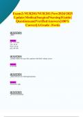 Exam 2&colon; NUR201&sol; NUR 201 &lpar;New 2024&sol; 2025 Update&rpar; Medical Surgical Nursing I Guide &vert; Questions and Verified Answers&vert; 100&percnt; Correct&vert; A Grade &ndash; Fortis
