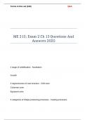 ME 215 Exam 2 Ch 13 Questions And Answers 2025