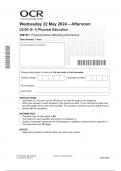OCR GCSE &lpar;9&ndash;1&rpar; Physical Education J587&sol;01 JUNE 2024 QUESTION PAPER AND MARK SCHEME