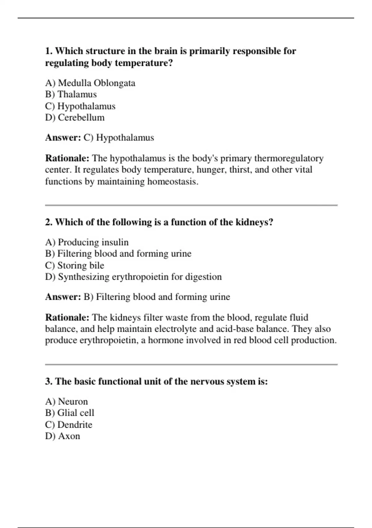 ATI 2025 Anatomy and Physiology Proctored Exam Questions with Best ...