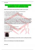 NAVLE EXAM STUDY QUESTIONS AND ANSWERS TOP GRADED 2025 